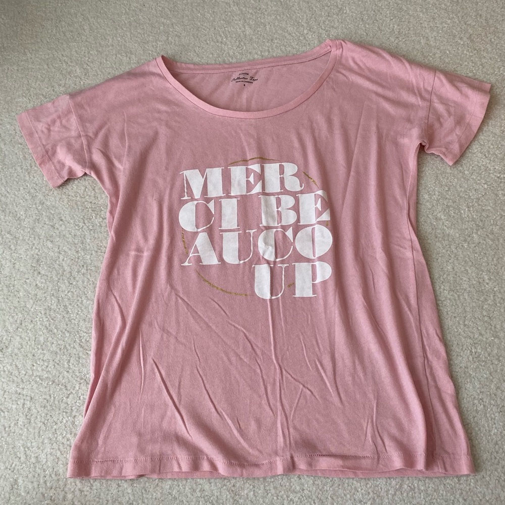 ⭐️Jcrew Collector Tee- Merci Beaucoup